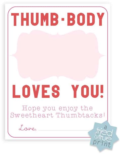 Thumb Body Loves You Printable